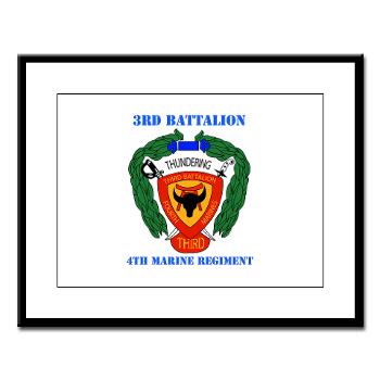3B4M - M01 - 02 - 3rd Battalion 4th Marines with Text - Large Framed Print 35.99 - Click Image to Close